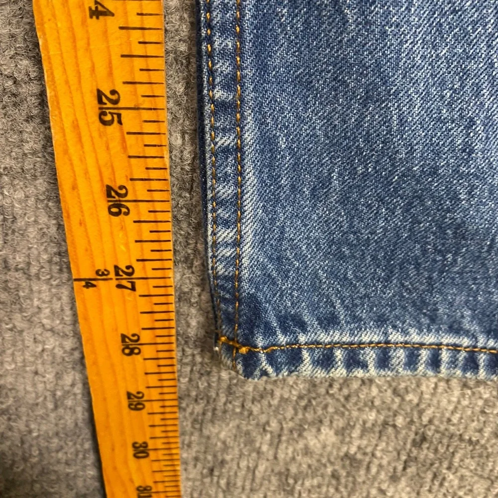 FRAME Le High Straight Jeans Medium Wash Distressed 100% Cotton Size 25 HNTT727 - Picture 5 of 9